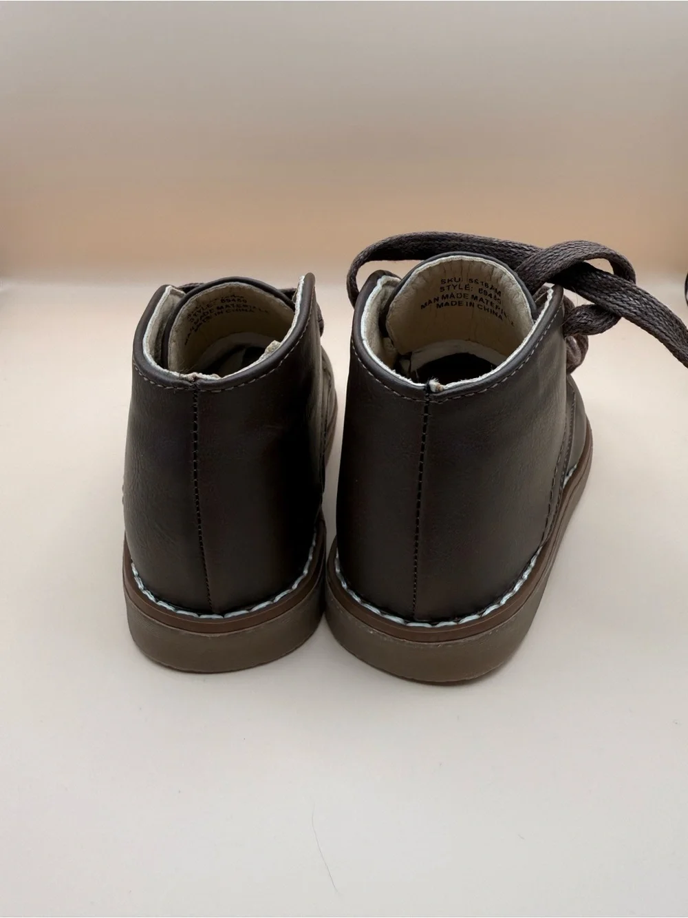 Josmo Kids Brown Chukka Boots Lace‎ Up Ankle Shoes 5516AM Size 5